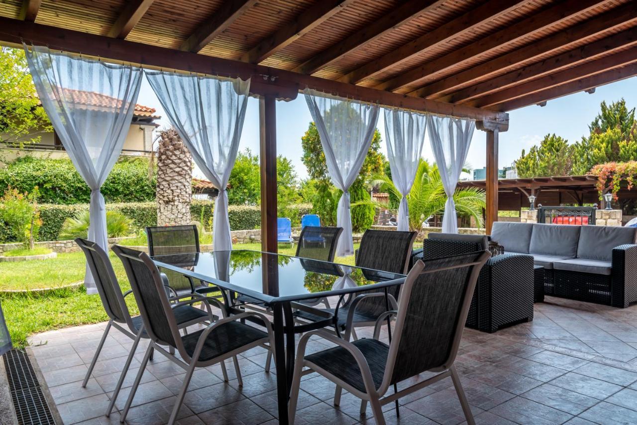Blue Thea Luxury Villa In Afitos Esterno foto