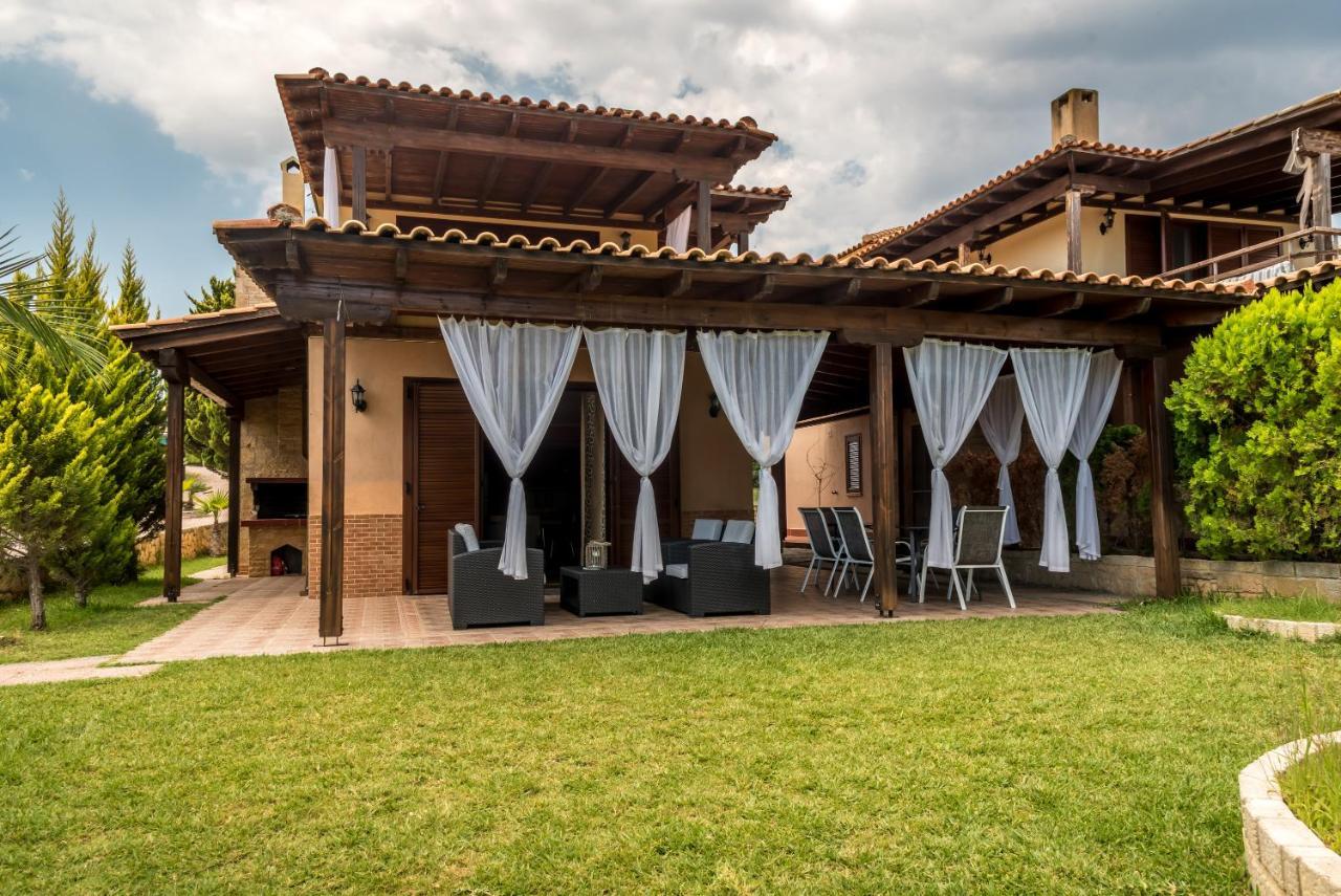Blue Thea Luxury Villa In Afitos Esterno foto